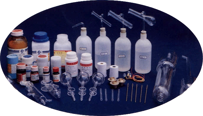 Glass accessories and standard reagents
